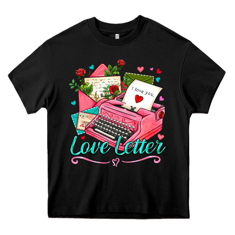 Love Letter With Typewriter Heavy Core Tee by AdoDesignShop | Teevron