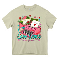Mossy love letter with typewriter Heavy Core Tee - AdoDesignShop