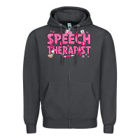 Smoke breast cancer speech therapist Zipper Hoodie - texasbilliewilder
