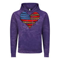 Cloud Purple american leopard brushstroke heart Vintage Hoodie - Jasminsmagicworld