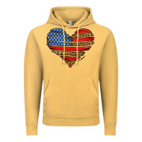 Vintage Mustard american leopard brushstroke heart Vintage Hoodie - Jasminsmagicworld