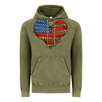 Vintage Olive american leopard brushstroke heart Vintage Hoodie - Jasminsmagicworld