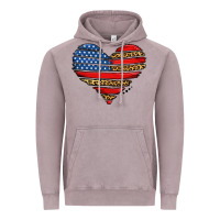 Vintage Zinc american leopard brushstroke heart Vintage Hoodie - Jasminsmagicworld