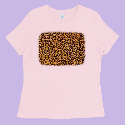 Leopard Glitter Background Ladies Tee Designed By Jahusdesignshop