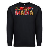 Black Valentine's Day Mama Mother's Day Premium Sweatshirt - HowdyJamesFarm