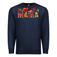Navy Valentine's Day Mama Mother's Day Premium Sweatshirt - HowdyJamesFarm