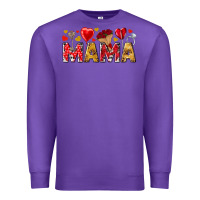 Purple Valentine's Day Mama Mother's Day Premium Sweatshirt - HowdyJamesFarm