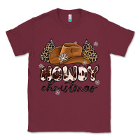 Burgundy howdy christmas Classic Tee - MaliasSmallBusiness