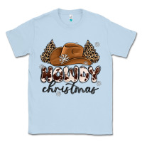 Dusty Blue howdy christmas Classic Tee - MaliasSmallBusiness
