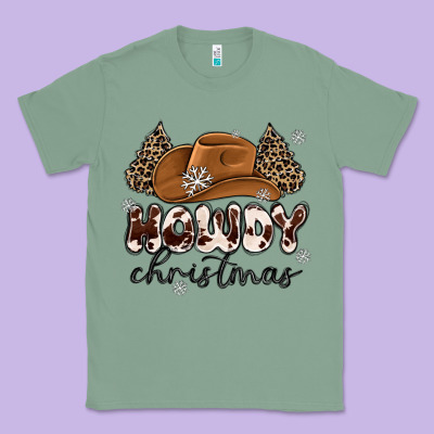 Howdy Christmas Classic Tee Designed By Maliassmallbusiness