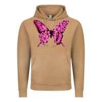 Vintage Camel Floral pink butterfly Vintage Hoodie - NancyCooperArtShop