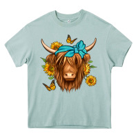 Arona sunflower long haired cow Heavy Core Tee - Jasminsmagicworld