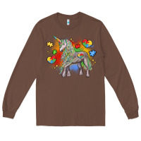 Chestnut autism unicorn Long Sleeve Tee - LillyAllenDesigns