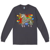Smoke autism unicorn Long Sleeve Tee - LillyAllenDesigns