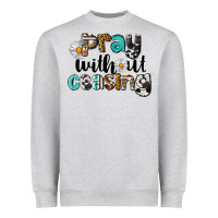 Heather Grey Pray Without Ceasing Heavyweight Sweatshirt - LillyAllenDesigns