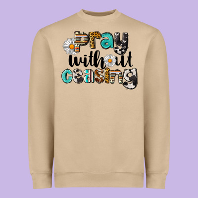 Pray Without Ceasing Heavyweight Sweatshirt Designed By Lillyallendesigns
