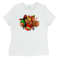 White Juneteenth sneaker and heel afro woman Ladies Tee - RanaPortraitStore