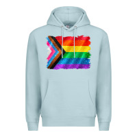 Blue Mist Pride flag background Premium Hoodie - CowGirlArtShop
