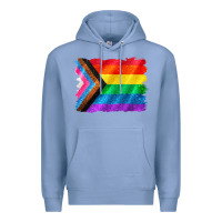 Colony Blue Pride flag background Premium Hoodie - CowGirlArtShop