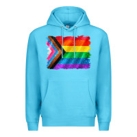 Pride Flag Background Premium Hoodie | Teevron