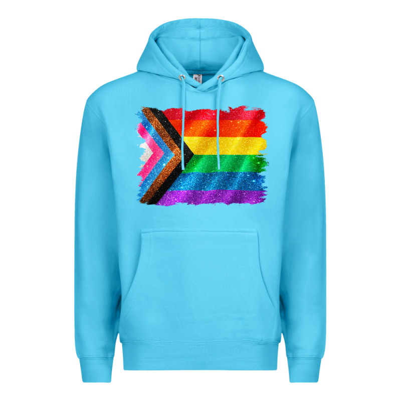 Pride Flag Background Premium Hoodie by CowGirlArtShop | Teevron