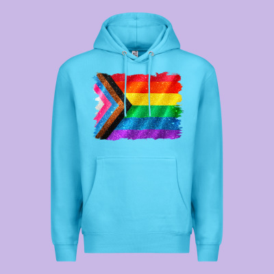 Pride Flag Background Premium Hoodie Designed By Cowgirlartshop