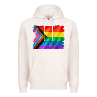 Pale Pink Pride flag background Premium Hoodie - CowGirlArtShop