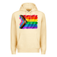 Pina Colada Pride flag background Premium Hoodie - CowGirlArtShop