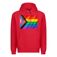 Red Pride flag background Premium Hoodie - CowGirlArtShop