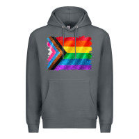 Rock Pride flag background Premium Hoodie - CowGirlArtShop