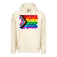 Sandshell Pride flag background Premium Hoodie - CowGirlArtShop