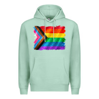 Seafoam Pride flag background Premium Hoodie - CowGirlArtShop