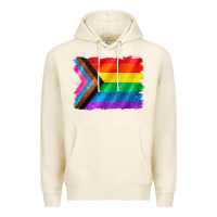 Tofu Pride flag background Premium Hoodie - CowGirlArtShop