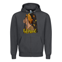 Smoke Fall afro woman blessed Zipper Hoodie - NancyCooperArtShop