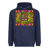 Navy Mardi Gras masks and coins tumbler Heavyweight Hoodie - HowdyJamesFarm