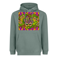 Sage Mardi Gras masks and coins tumbler Heavyweight Hoodie - HowdyJamesFarm
