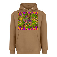 Toasted Coconut Mardi Gras masks and coins tumbler Heavyweight Hoodie - HowdyJamesFarm
