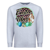 Heather Grey Easter vibes Easter Day Premium Sweatshirt - CowGirlArtShop