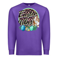 Purple Easter vibes Easter Day Premium Sweatshirt - CowGirlArtShop