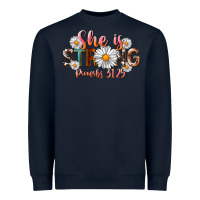 Navy Western She Is Strong Heavyweight Sweatshirt - LillyAllenDesigns