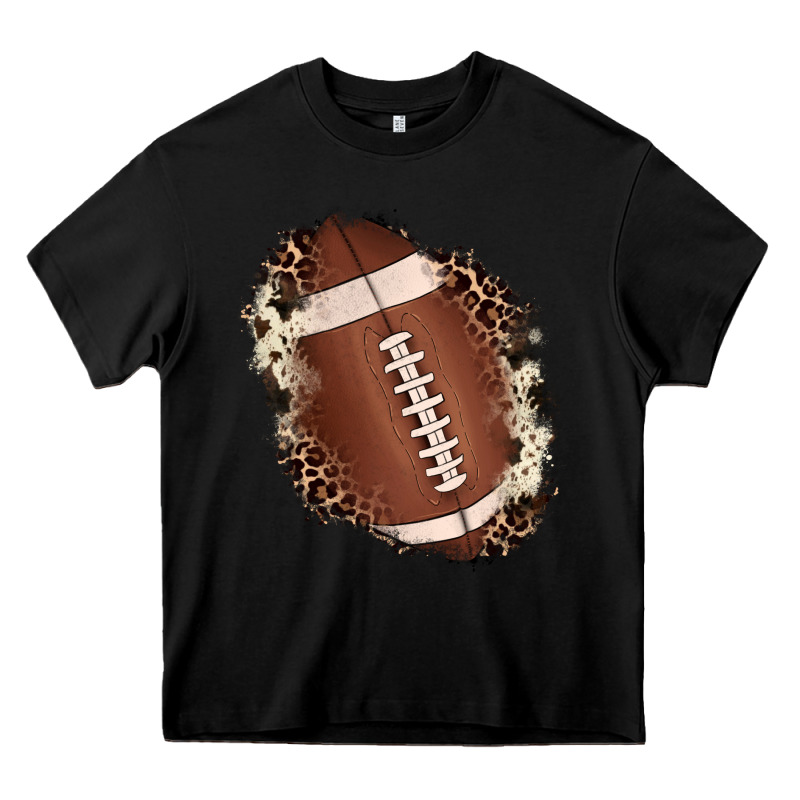 Football Cowhide Leopard Patch Heavy Core Tee by JahusDesignShop | Teevron