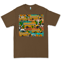 Cacao school bus cactus sunflower Premium Tee - Artiststas