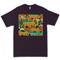 Plum school bus cactus sunflower Premium Tee - Artiststas