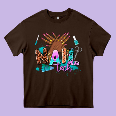 Nail Tech Heavy Core Tee Designed By Adodesignshop