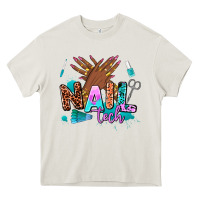 Cream nail tech Heavy Core Tee - AdoDesignShop