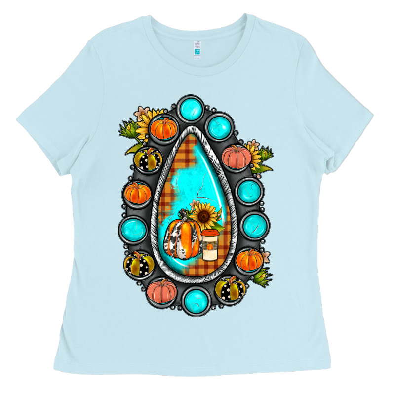 Gemstone Pumpkin Fall Ladies Tee by JahusDesignShop | Teevron