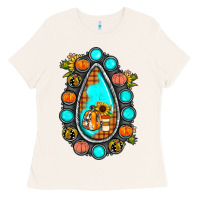 Bone gemstone pumpkin fall Ladies Tee - JahusDesignShop