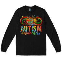 Black autism awareness butterfly infinity symbol Long Sleeve Tee - LillyAllenDesigns