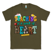 Army Green teaching is a work of heart Classic Tee - NancyCooperArtShop