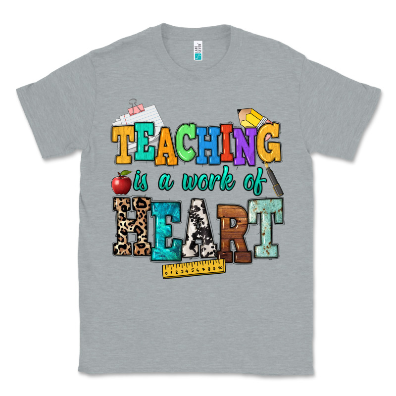 Teaching Is A Work Of Heart Classic Tee by NancyCooperArtShop | Teevron